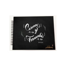 Libro de firmas negro con nombres, alta calidad
