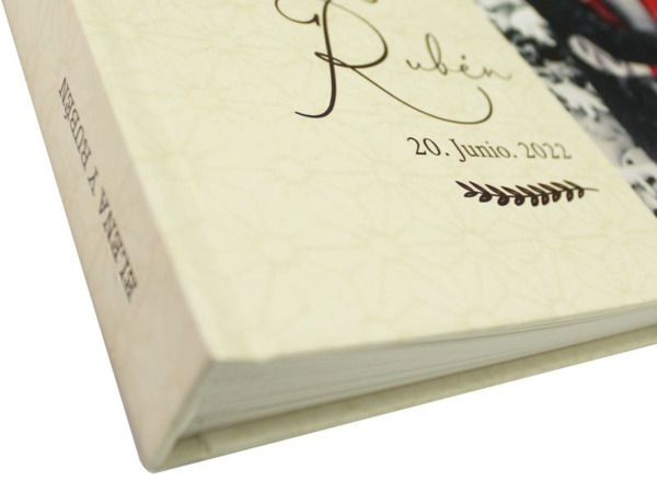 Libro de firmas para boda con foto y lomo, alta calidad (1)
