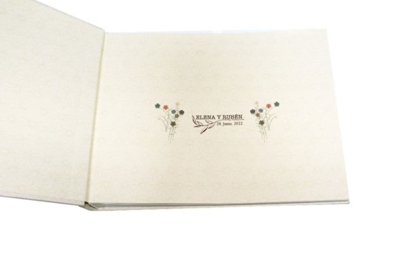 Libro de firmas para boda con foto y lomo, alta calidad (2)