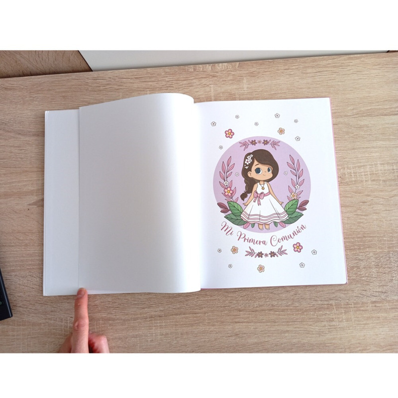 Libro de firmas para comunión con maletín de niña (3)