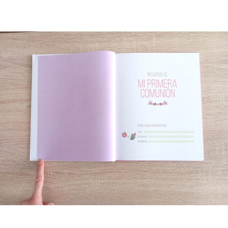 Libro de firmas para comunión con maletín de niña (4)