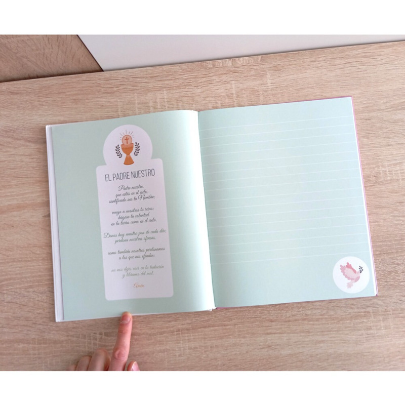 Libro de firmas para comunión con maletín de niña (7)