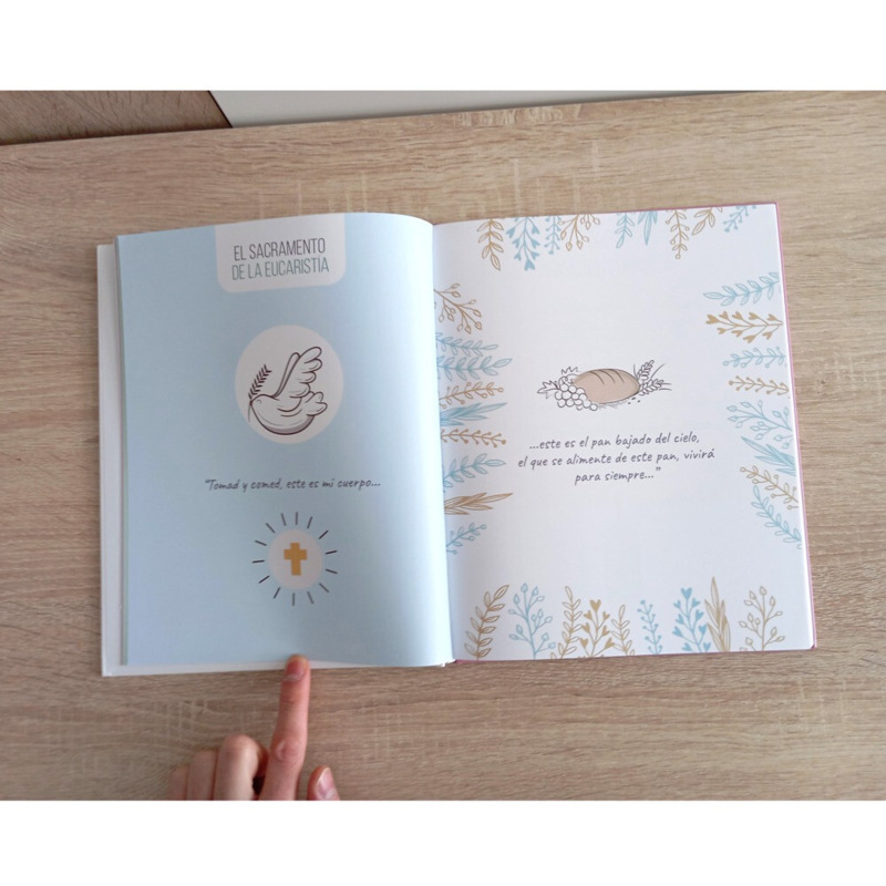 Libro de firmas para comunión con maletín de niña (8)
