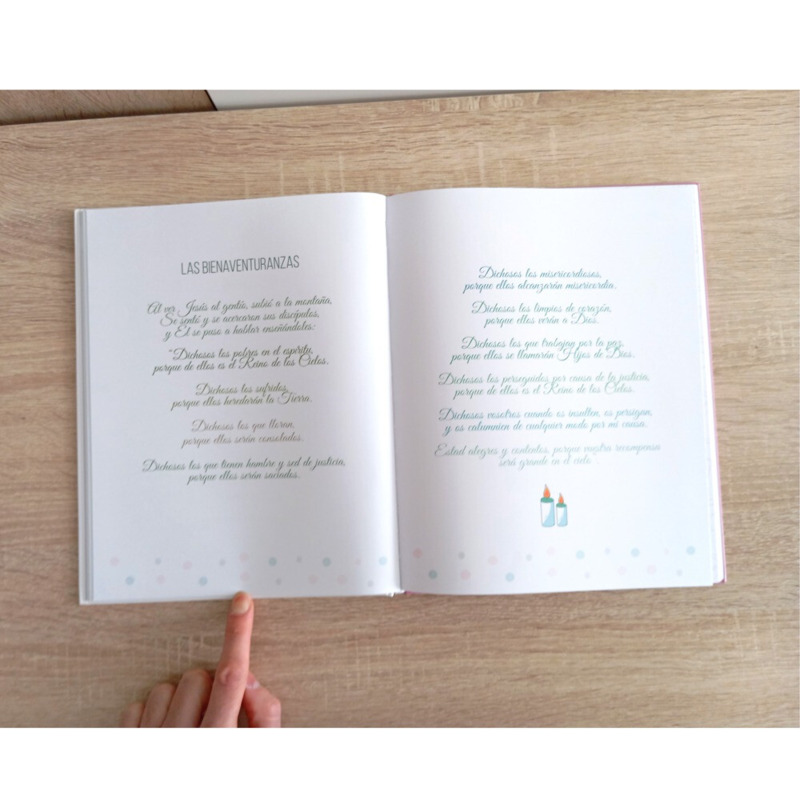 Libro de firmas para comunión con maletín de niña (13)