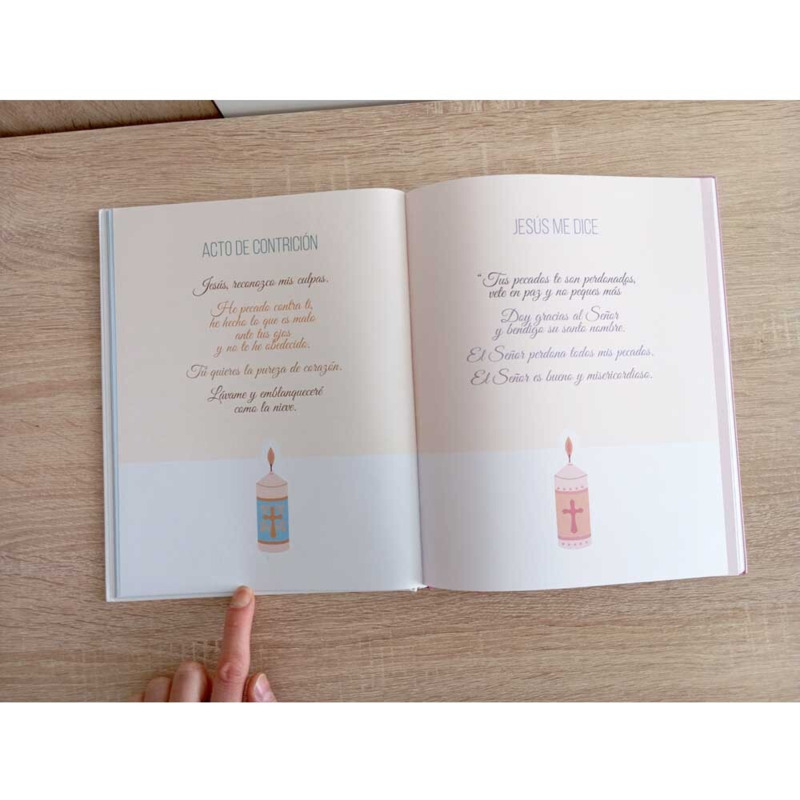 Libro de firmas para comunión con maletín de niña (15)