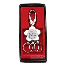 Llavero personalizado de flor