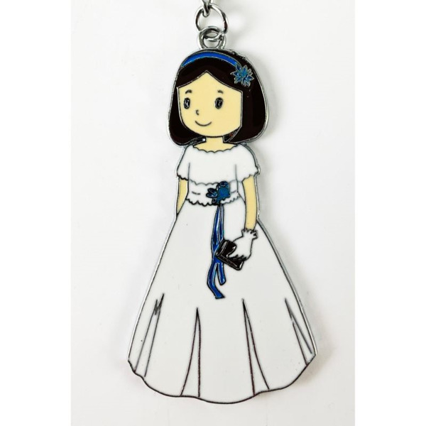 Llavero de comunión niña con vestido