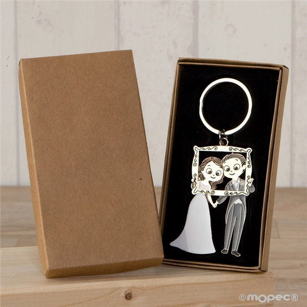 Llavero de novios con photocall