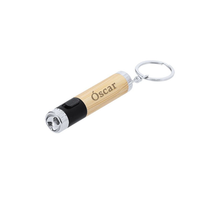 Llavero Linterna de Bambú con Luz LED – Detalle Ecológico para Boda, Comunión o Bautizo (1)