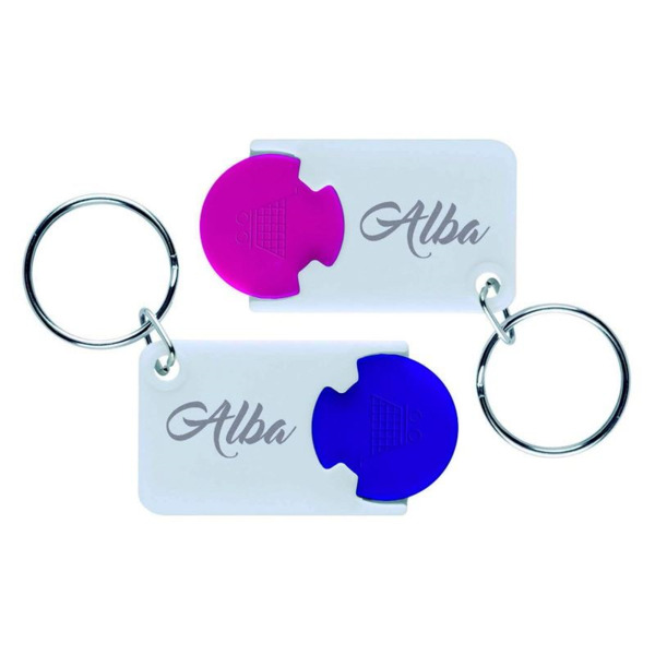 Llavero moneda de compra personalizado
