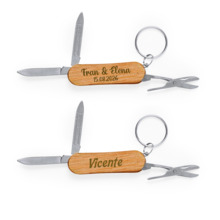 Llavero multiherramienta de madera personalizable