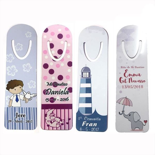 Marcapáginas Metálico de Bautizo personalizado (1)
