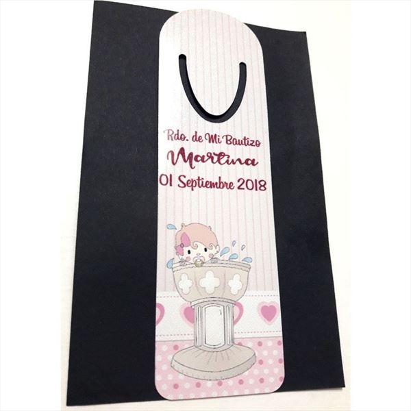 Marcapáginas Metálico de Bautizo personalizado (2)