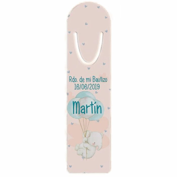 Marcapáginas Metálico de Bautizo personalizado (4)