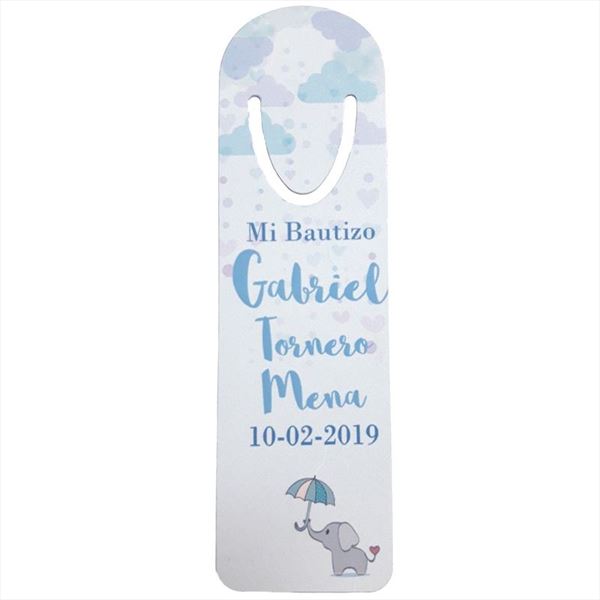 Marcapáginas Metálico de Bautizo personalizado (3)