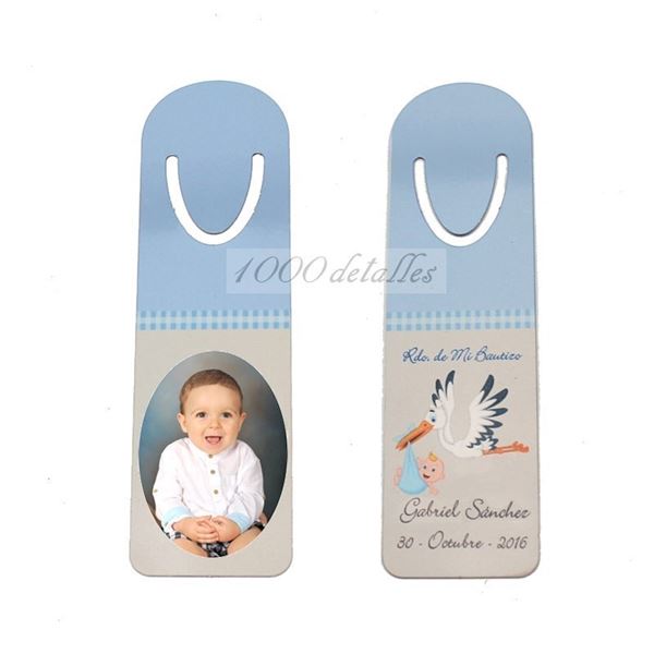 Marcapáginas Metálico de Bautizo personalizado