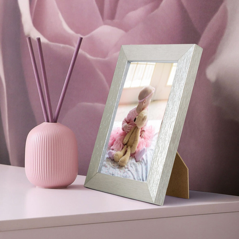 Marco de madera plateado de bautizo (1)