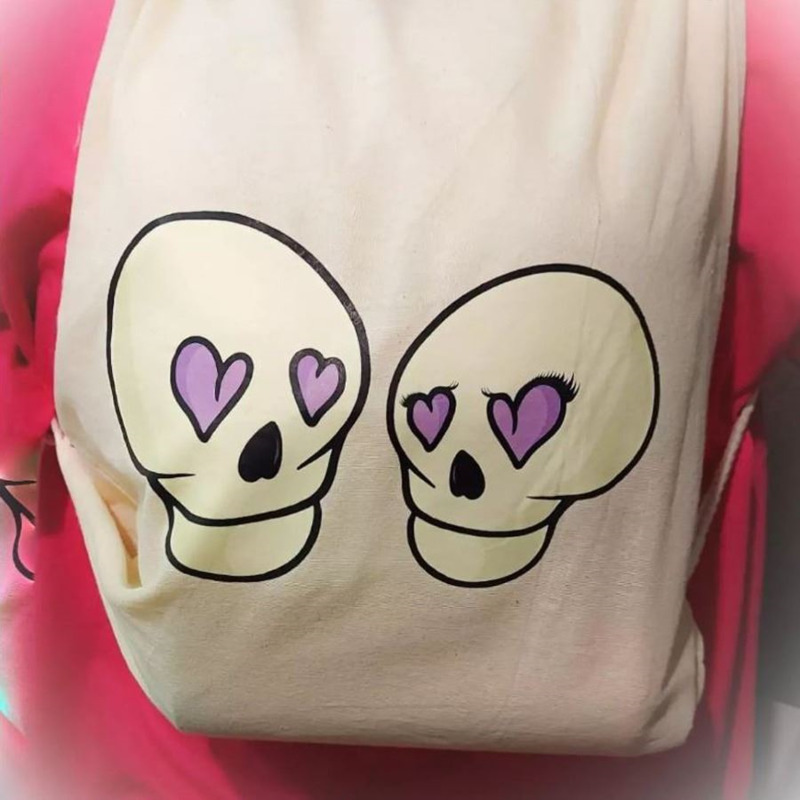 Mochila de algodón personalizada, recuerdo para invitados (1)