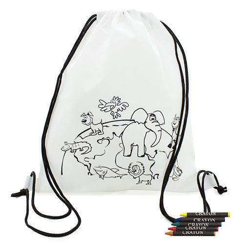 Mochila infantil con ceras para regalar a niños