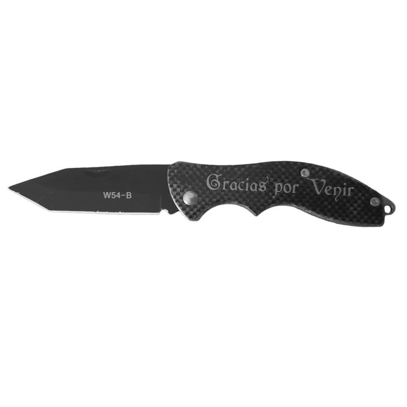 Navaja metálica en color negro detalle para hombre, boda, comunión y bautizo (2)