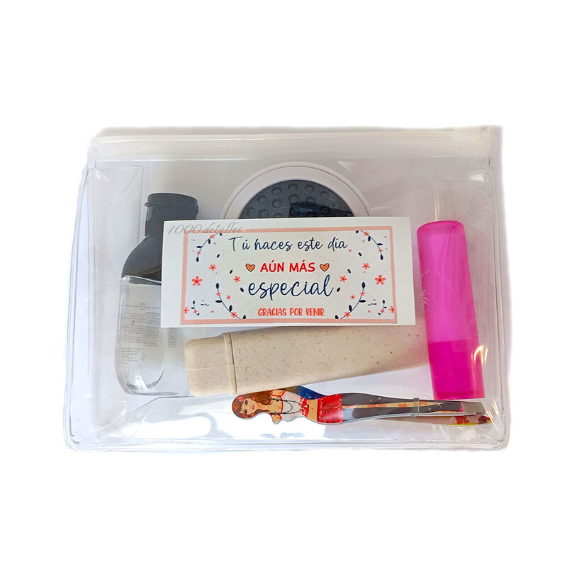 Neceser con 6 accesorios. regalo para mujer