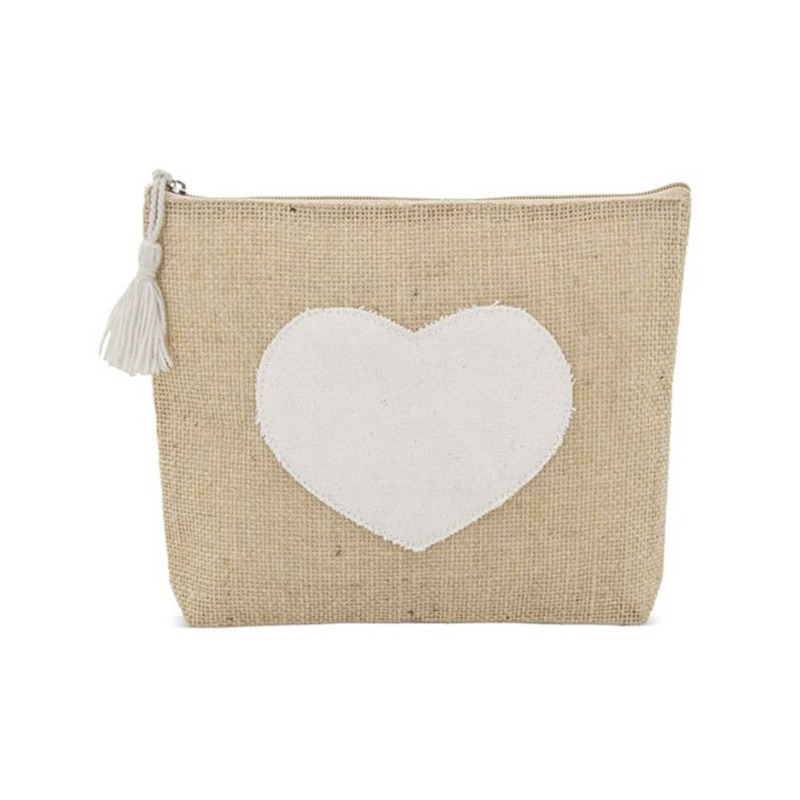 Neceser de yute corazón personalizable recuerdo para invitadas (2)