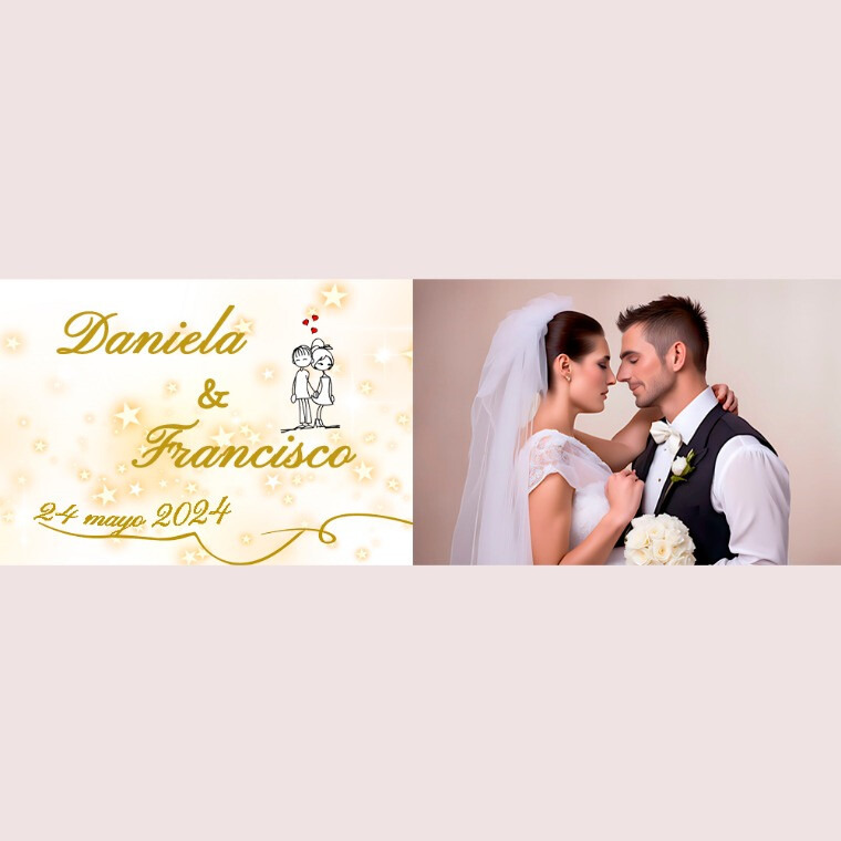 Taza de boda con foto, texto y dibujo, edítala a tu gusto (1)