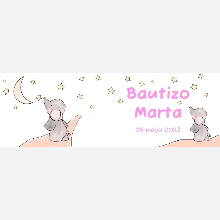 Taza para bautizo elefante noche de niña (1)