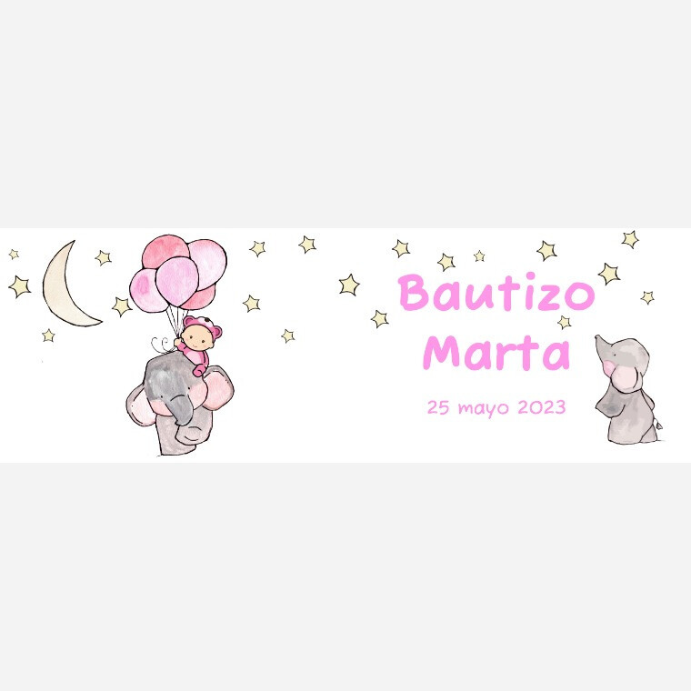 Taza para bautizo elefante noche de niña (1)