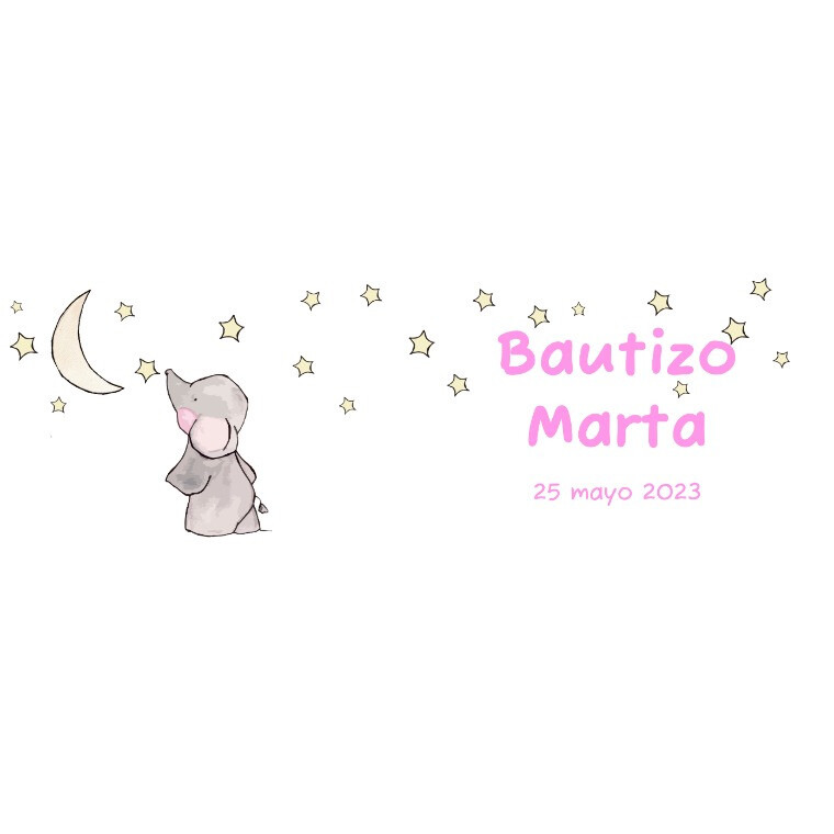Taza para bautizo elefante noche de niña (1)
