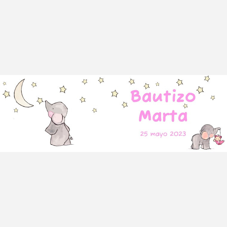 Taza para bautizo elefante noche de niña (1)