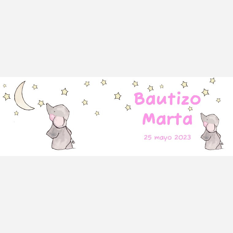 Taza para bautizo elefante noche de niña (1)