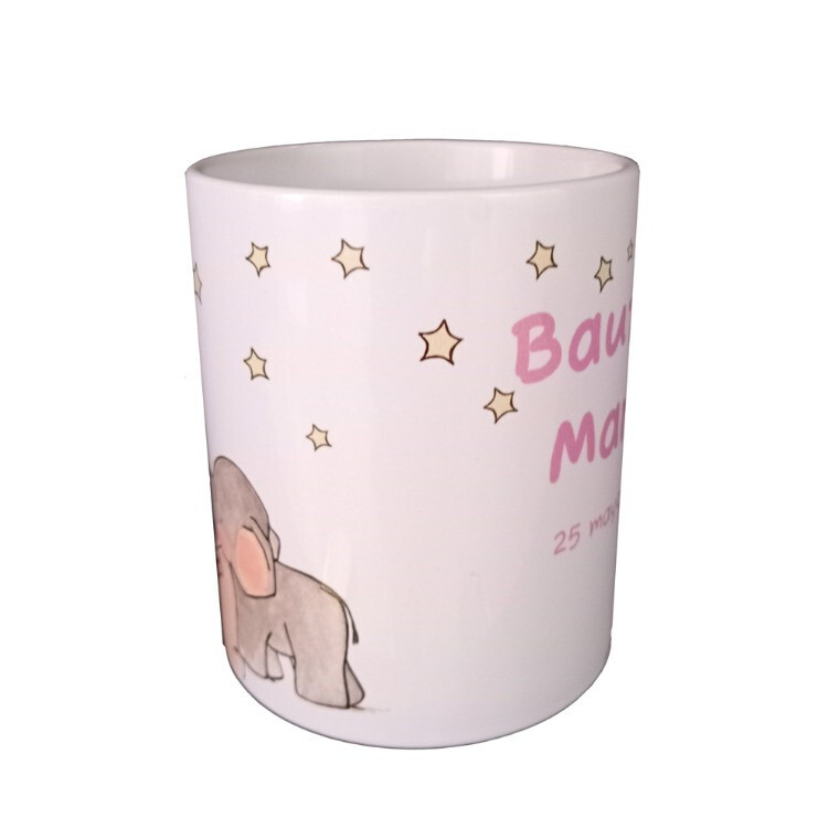 Taza para bautizo elefante noche de niña (3)