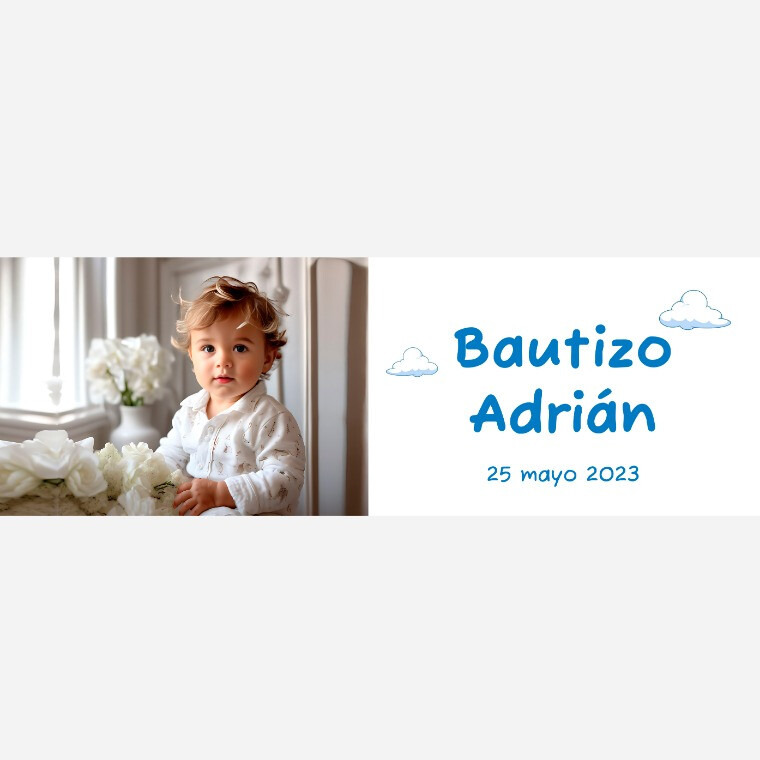 Taza de bautizo de elefante con foto para niño (1)