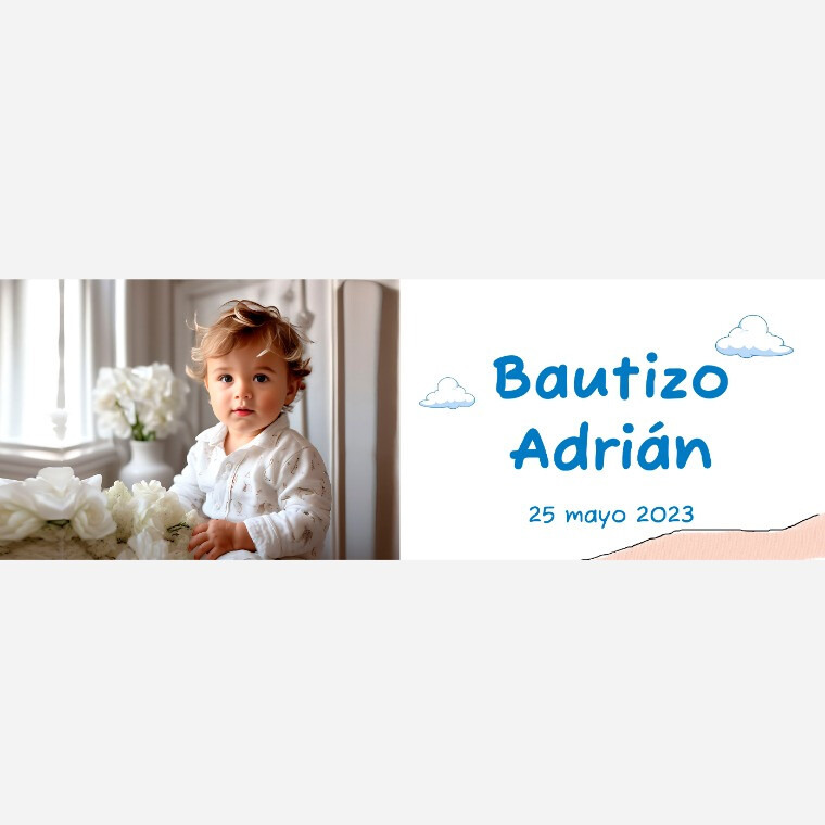 Taza de bautizo de elefante con foto para niño (1)