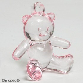 Osito transparente rosa