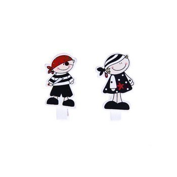 Pack 6 Pinzas pirata para decorar