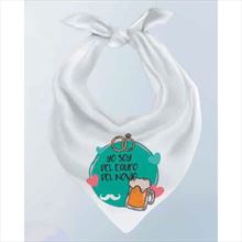 Pañoleta blanca personalizada con sublimación, pañuelo