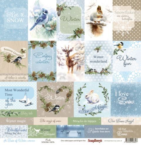 Papel 12x12 A Taste of Winter "Cards"