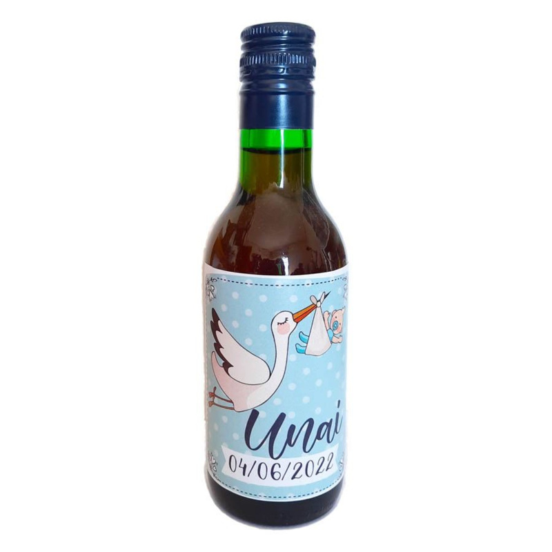 Pegatina para botella de vino personalizada, de vinilo resistente, 18,7 cl. (3)
