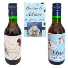 Pegatina para botella de vino personalizada, de vinilo resistente, 18,7 cl.