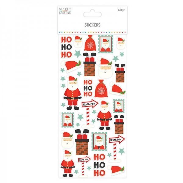 Pegatinas con brillo Papá Noel