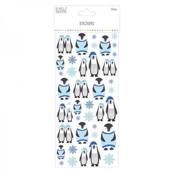 Pegatinas con brillo pingüinos
