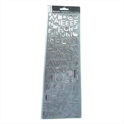 Pegatinas de alfabeto Silver