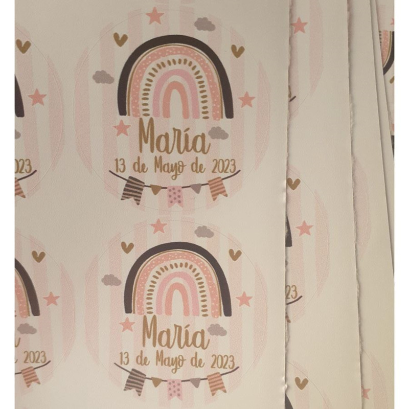 Pegatinas de vinilo a medida con foto o diseño para bautizo (3)