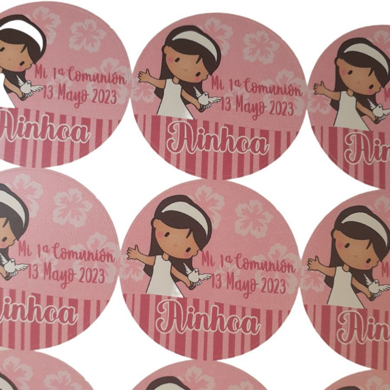 Pegatinas de vinilo, a medida, para regalos de comunión (3)