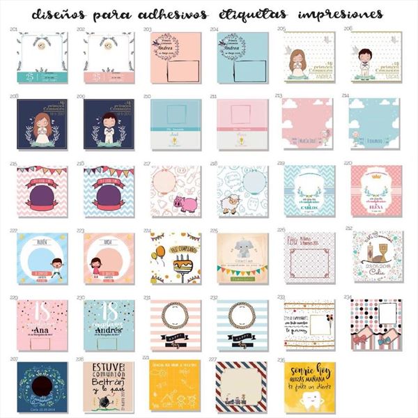 Pegatinas de vinilo, a medida, para regalos de comunión
