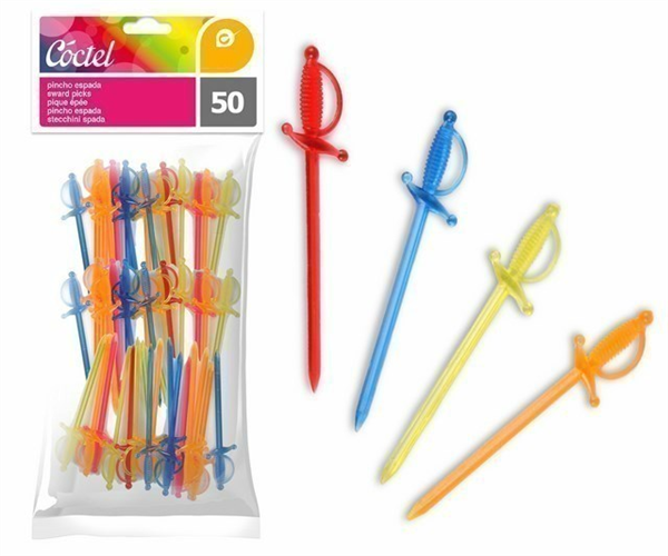 Pinchos de plástico de colores. Set 50 uds.