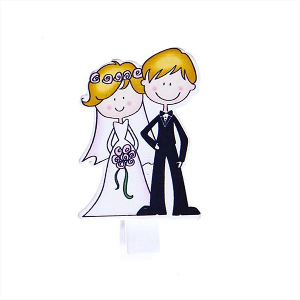 Pack 6 pinzas de madera novios