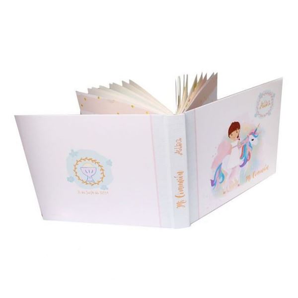 Libro de firmas de comunión personalizado unicornio, alta calidad (1)